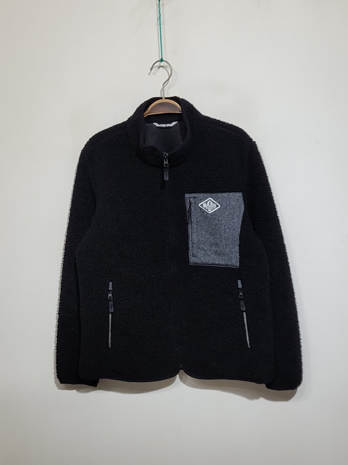 (100) 블랙야크 플리스 점퍼 검정 뽀글이 후리스 자켓  상품이미지1