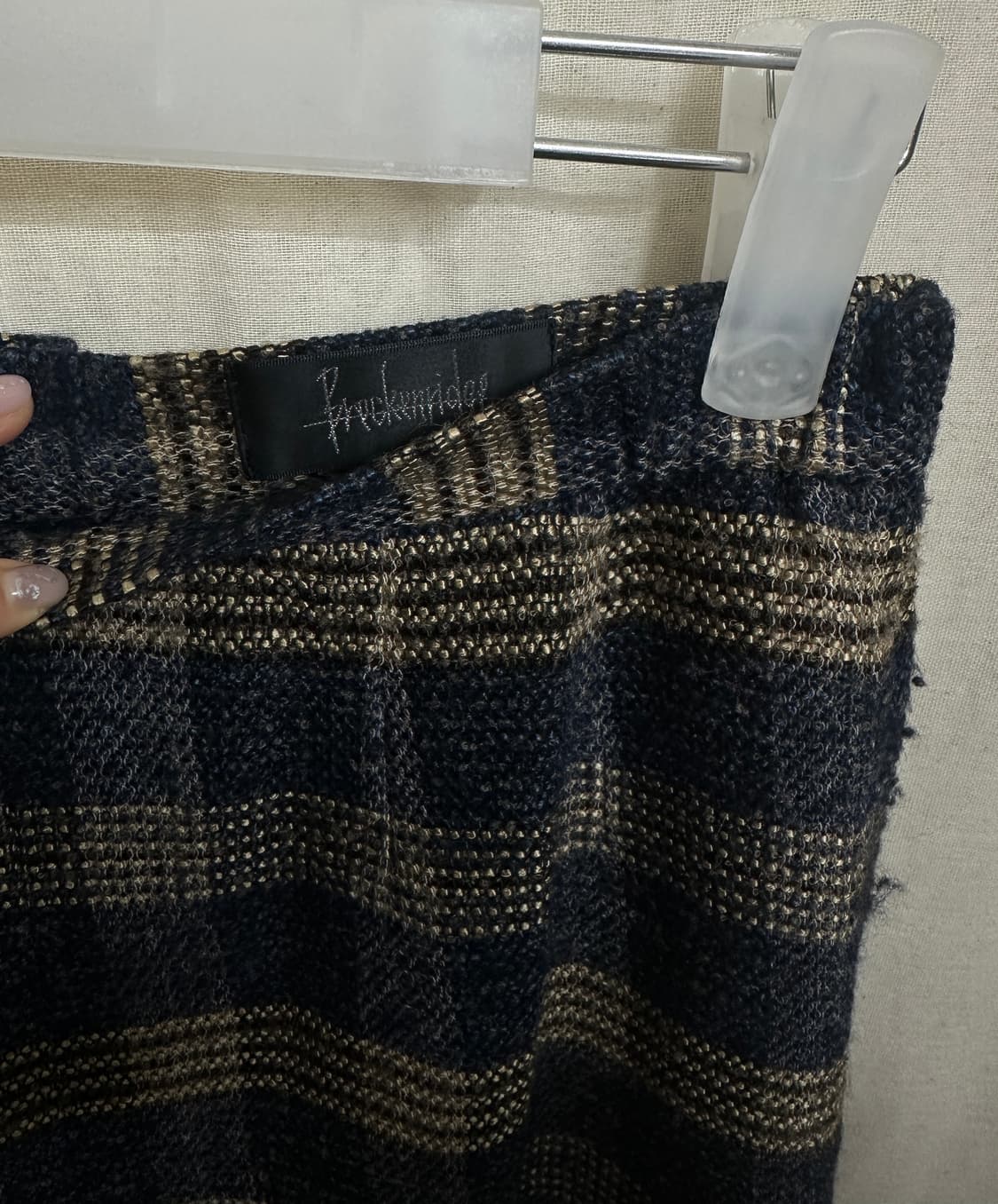 체크 스커트 wool65% 상품이미지5