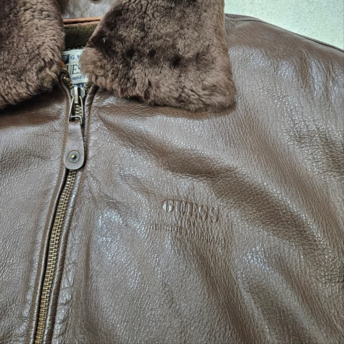Guess A-2 레더 자켓 L 상품이미지4