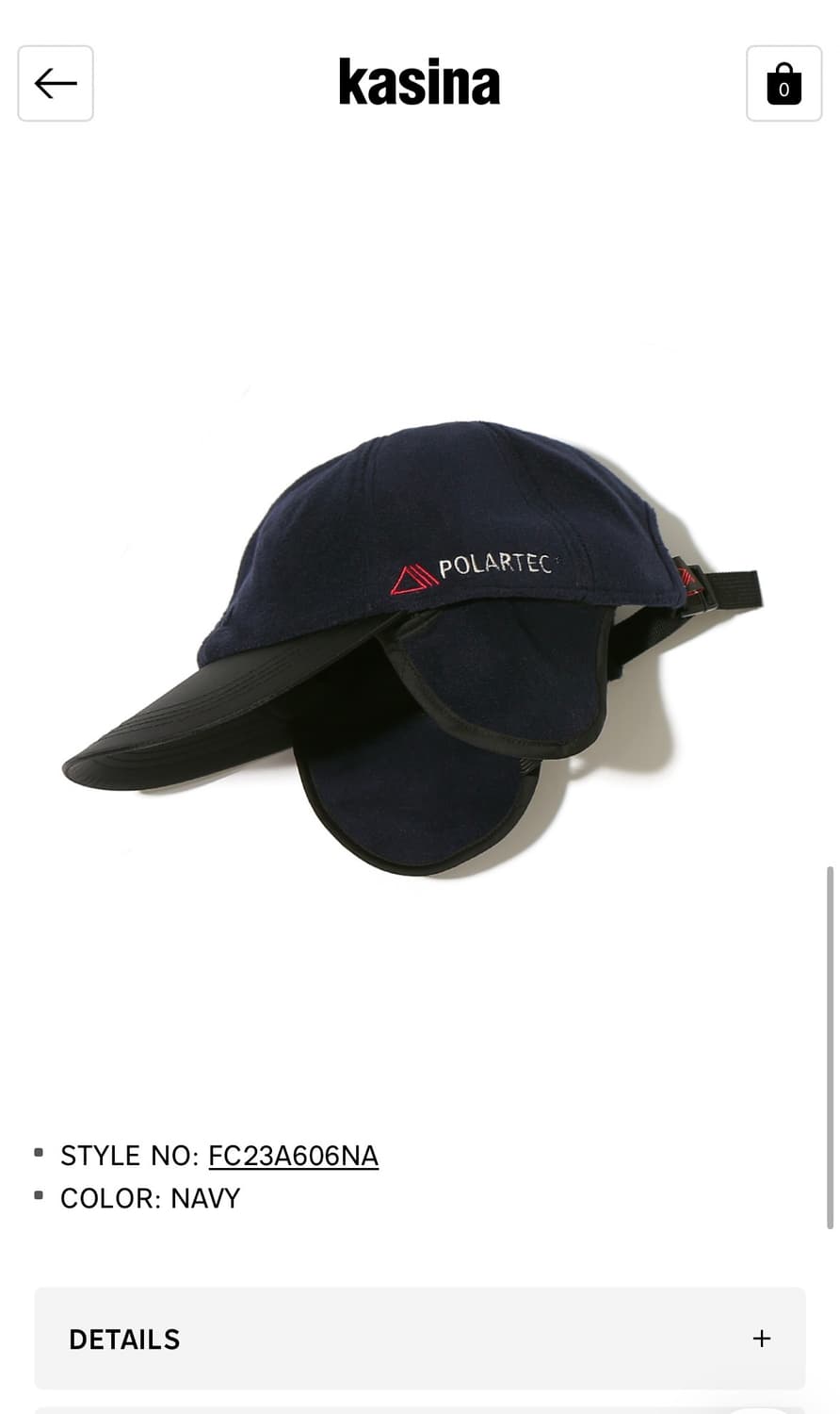 Fecth 페치 폴라텍 로고 캡 네이비 상품이미지2