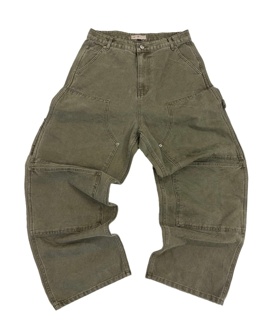 아오이로 커티드 더블니팬츠 올리브 상품이미지1