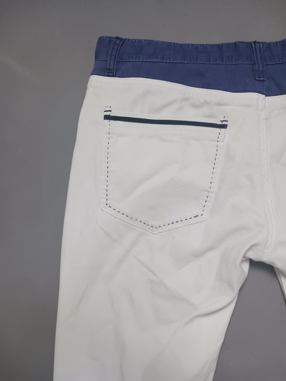 [34] 돌체앤가바나 화이트/블루 레이어드 면바지 상품이미지8