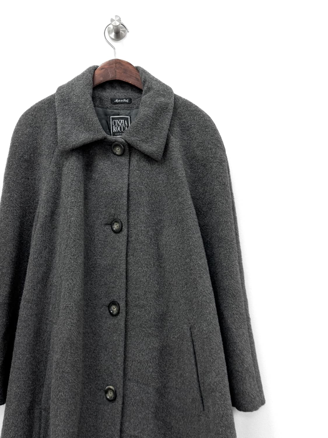 Cinzia Rocca 베이비 알파카 블렌드 A라인 울 코트 상품이미지3