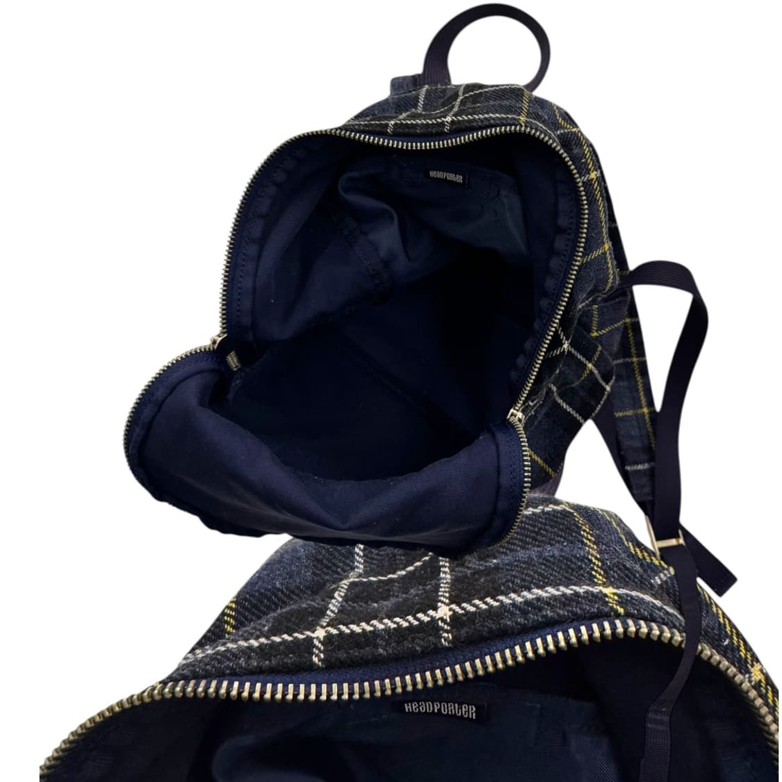 포터 헤드포터 레슨 타탄 체크 데이팩 백팩 네이비 (S) 상품이미지9