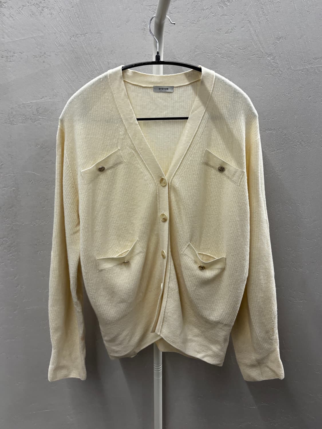 SYSTEM 크림색 가디건 90 상품이미지2