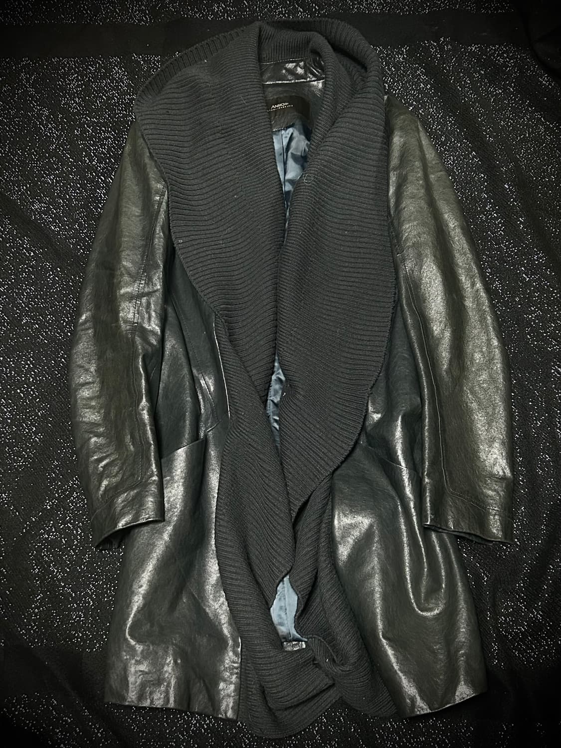 *rare design* 2000s V-kei 드레이프 가죽자켓  상품이미지1