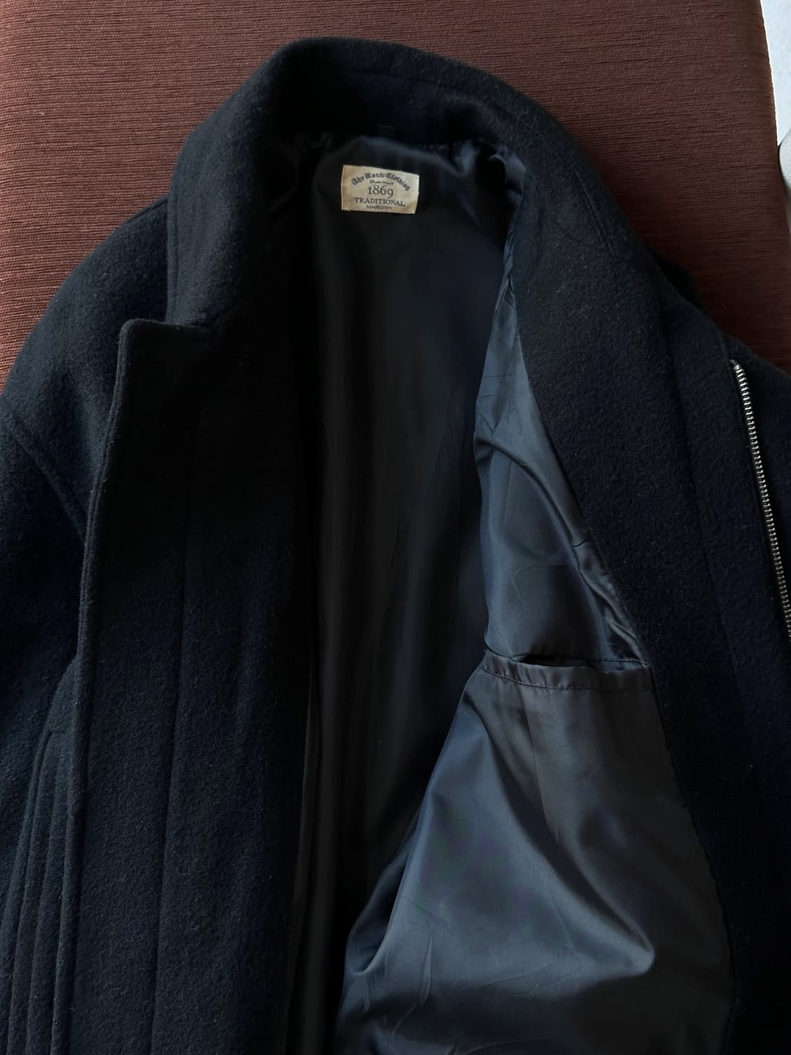 Brushed wool design zip single coat 상품이미지8