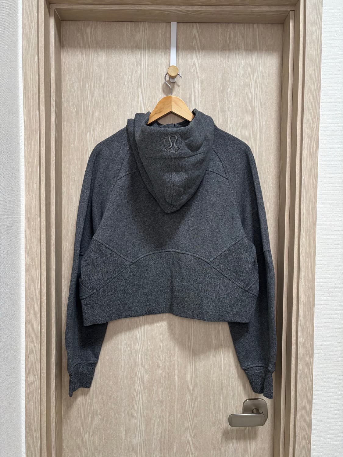 미착용)룰루레몬 스쿠바 오바사이즈드 하프집업 기모후드M~L/그레이 상품이미지3