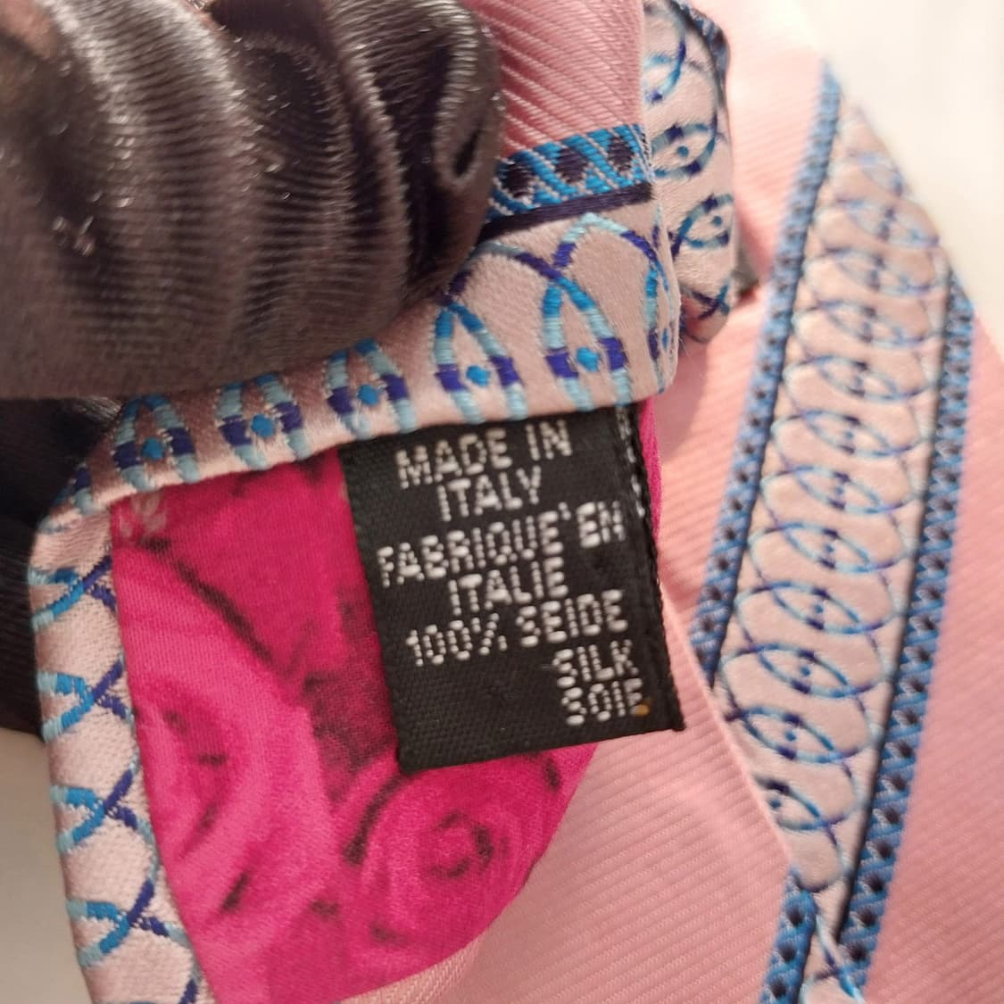 폴 스미스 실크 핑크&네이비 패턴 넥타이 9.5cm A-등급 K1425
 상품이미지10
