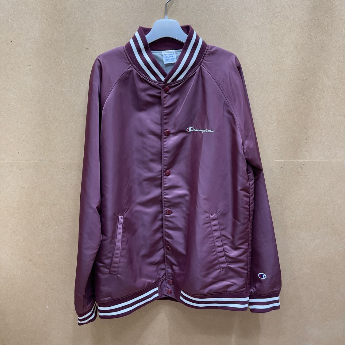 챔피온 나일론 바시티 자켓(버건디) 상품이미지1