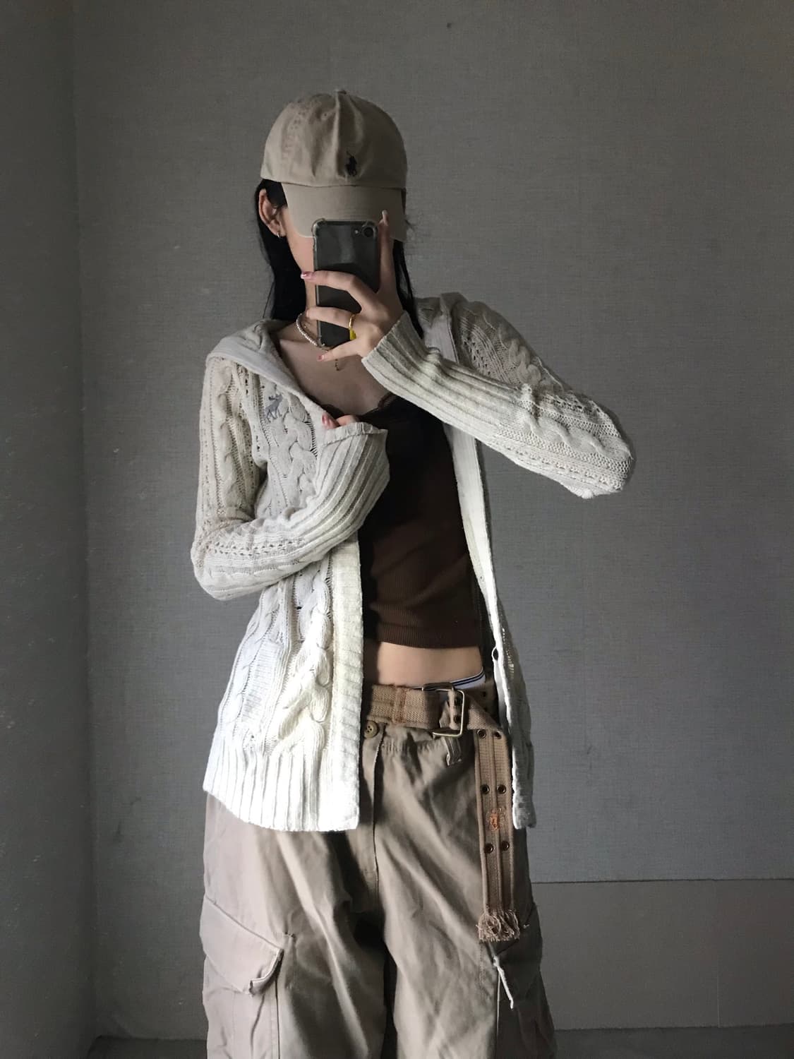아베크롬비 아이보리 후드 가디건 상품이미지3