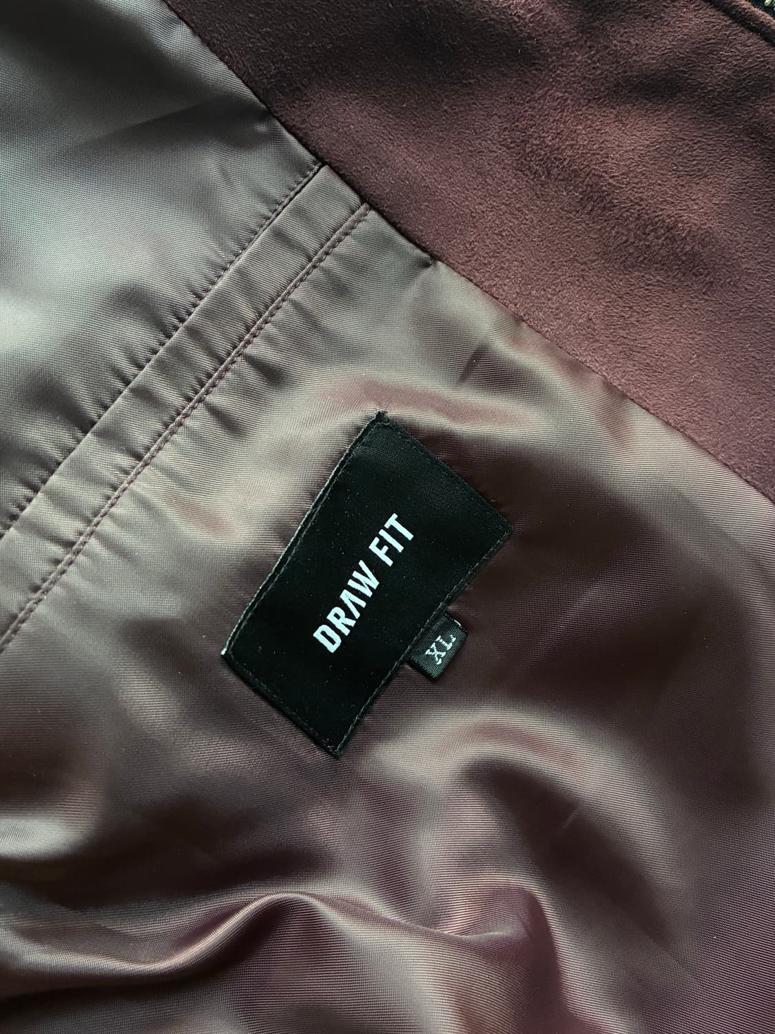 (새상품)(XL) 드로우핏 스웨이드 자켓 버건디 판매 상품이미지8