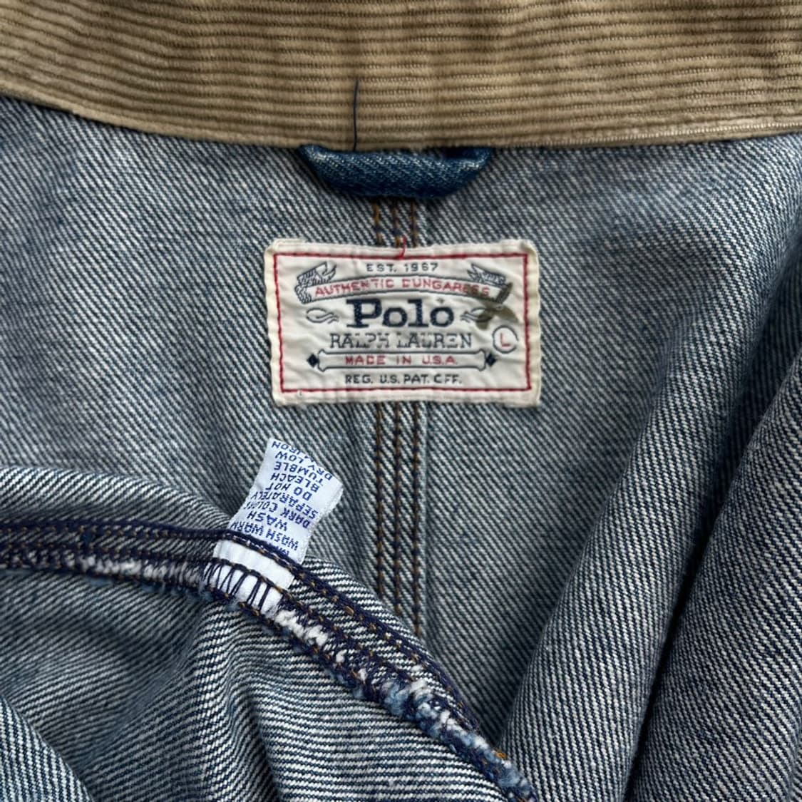 80's 폴로 랄프 로렌 데님 초어 자켓/#3579 상품이미지4