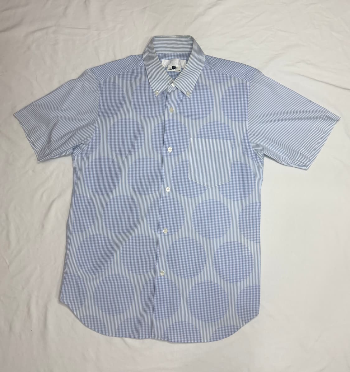 꼼데가르송 간류 도트 믹스 반팔 셔츠 상품이미지1