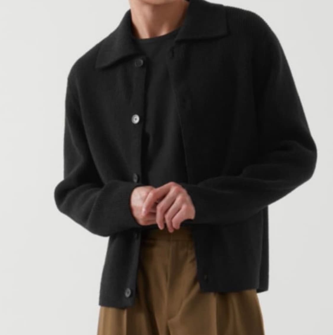 Cos 부클레 가디건 블랙 L 코스 부클레 가디건 상품이미지1