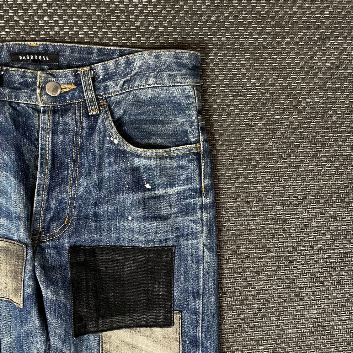 (28) RAGROUSE 빈티지 패치 페인팅 데님 44 상품이미지3
