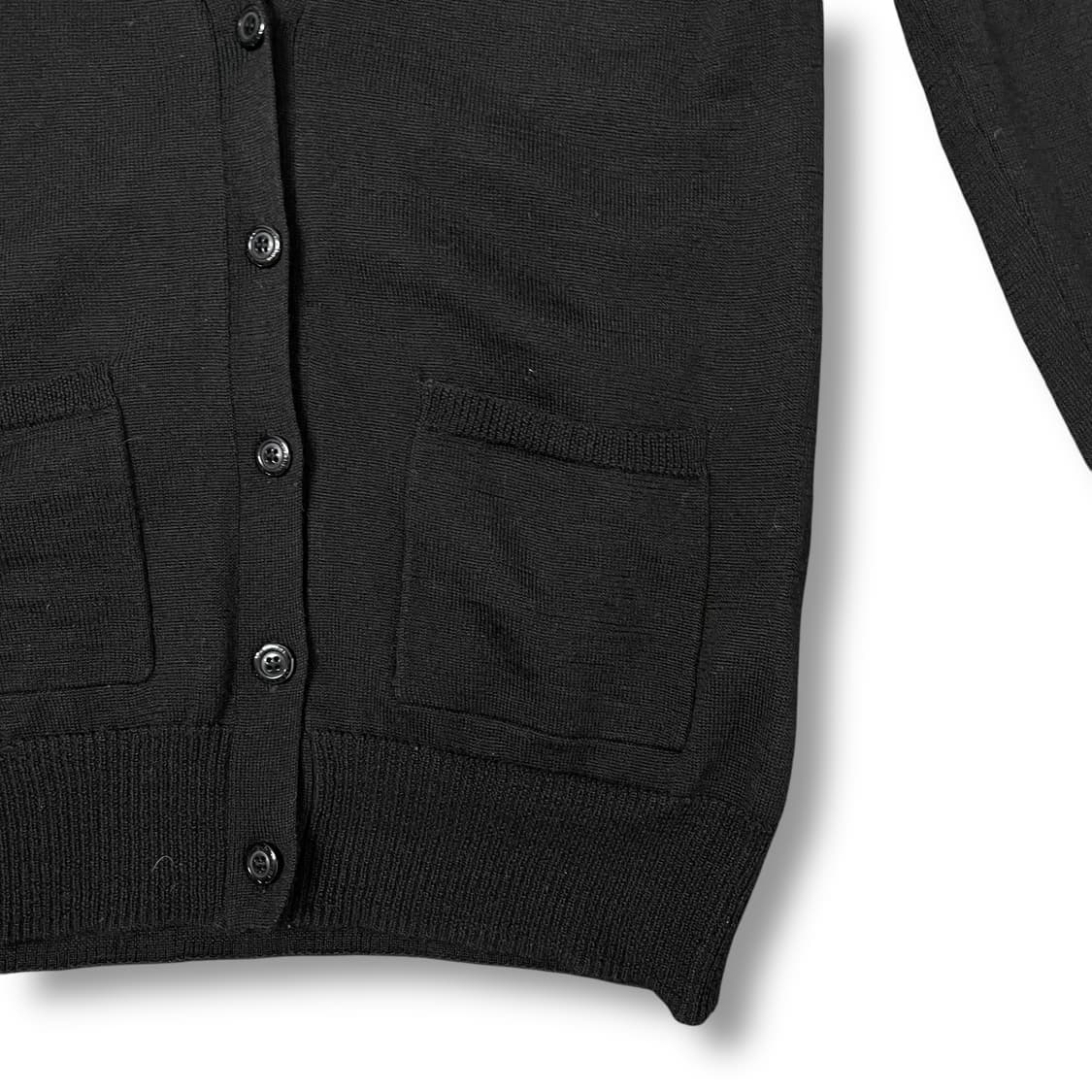 아놀도 바시니 블랙 브이넥 아크릴 울 니트 가디건 95 상품이미지4