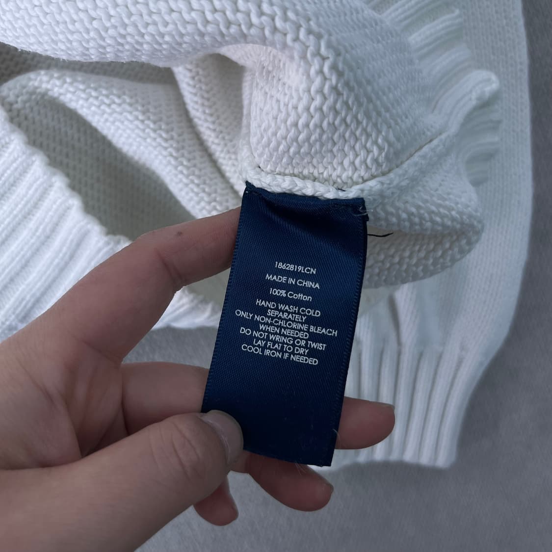 100 폴로랄프로렌 코튼 화이트 니트 상품이미지6