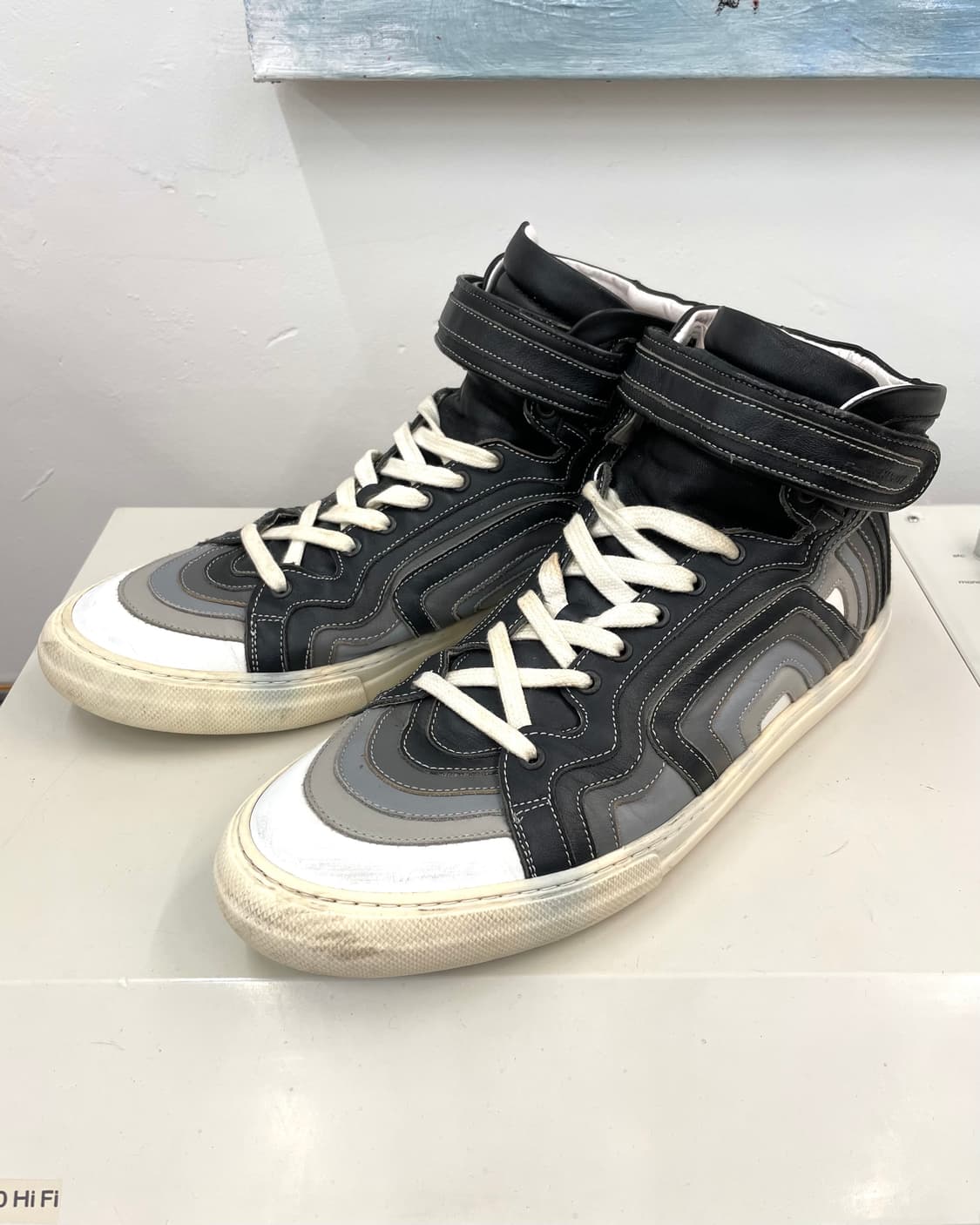 [300] 피에르하디 레더 하이탑 스니커즈 상품이미지4