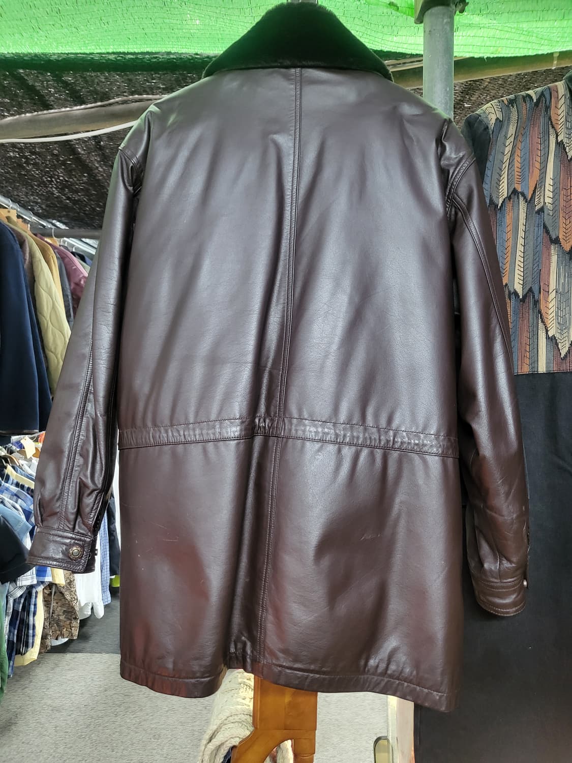 롱 가죽자켓 + 내피 오리털 상품이미지4