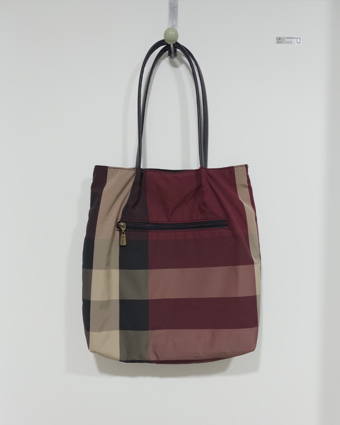 빈티지 체크 숄더 토트백 상품이미지1