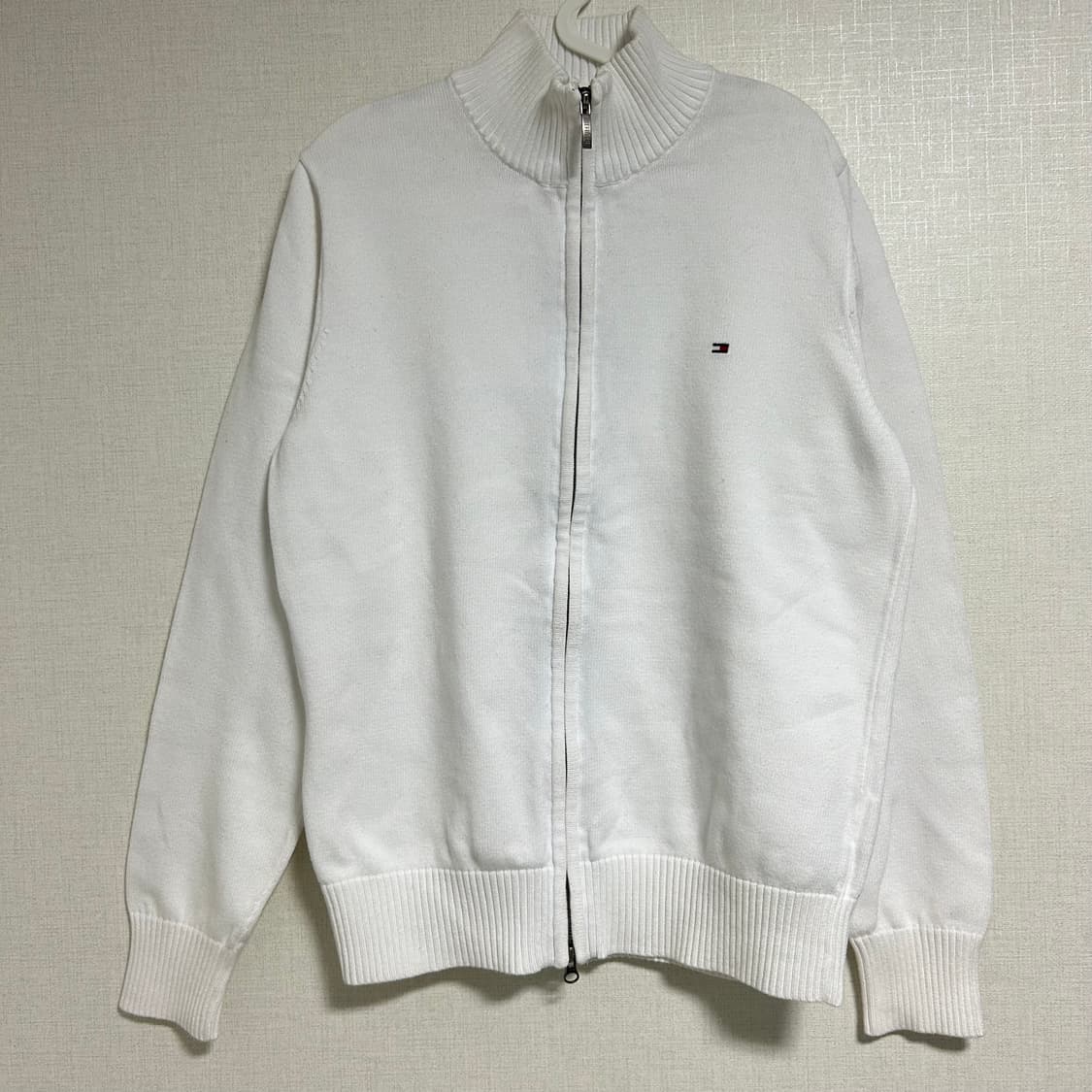 타미힐피거 터틀넥 목폴라 투웨이 니트 집업 화이트 S 상품이미지4