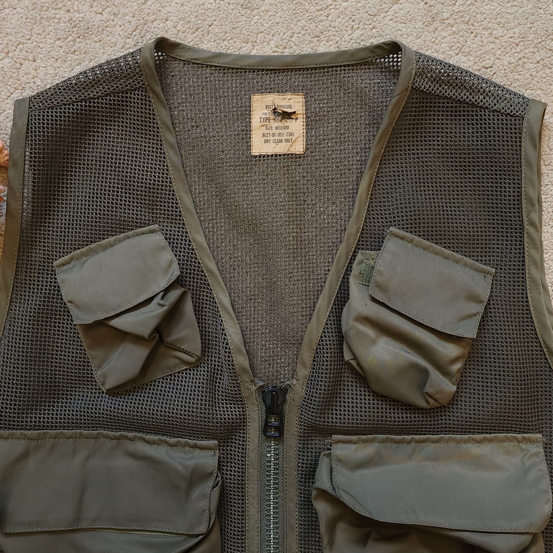 오리지널 미군 헬리콥터 조종사 에어포스 멀티포켓 메쉬 베스트 M 상품이미지3