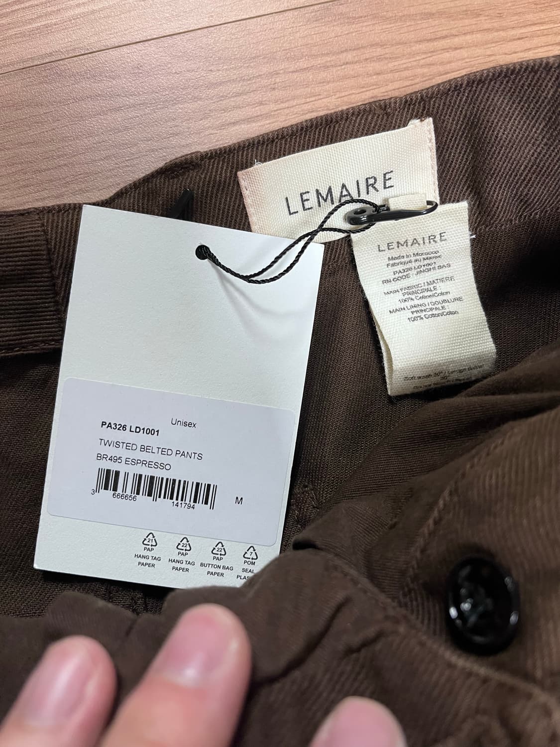 르메르 트위스트 벨티드 데님 팬츠 에스프레소 M 상품이미지2