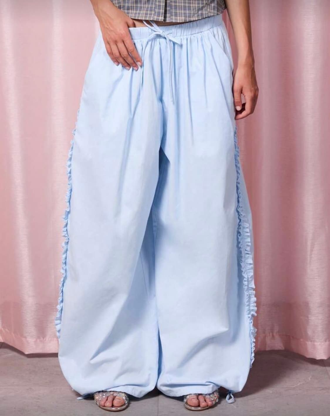 프릴 디테일 로우라이즈 벌룬 팬츠  상품이미지3