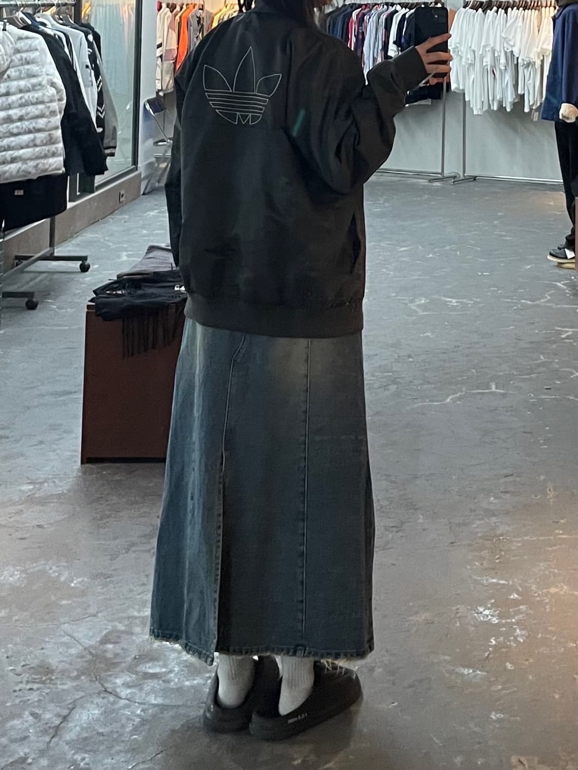 아디다스 백 빅로고 다크그레이 파이어버드 자켓 H1167 상품이미지2