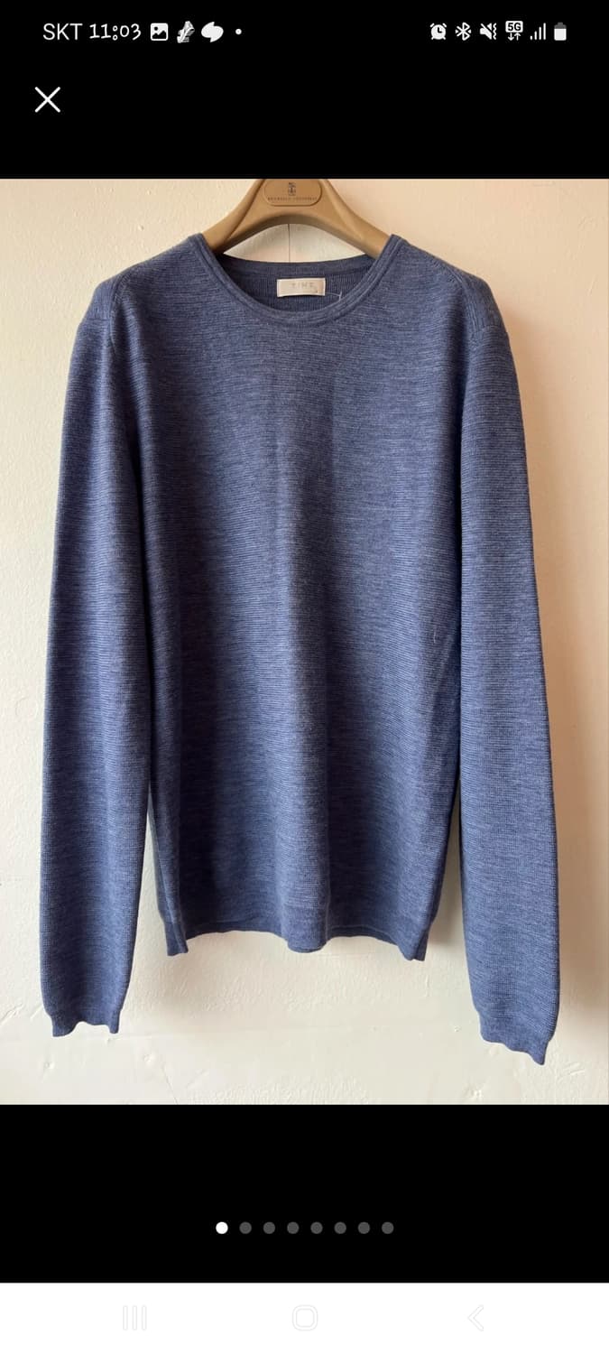 타임 남성 더스티블루 울라운드니트
 상품이미지1