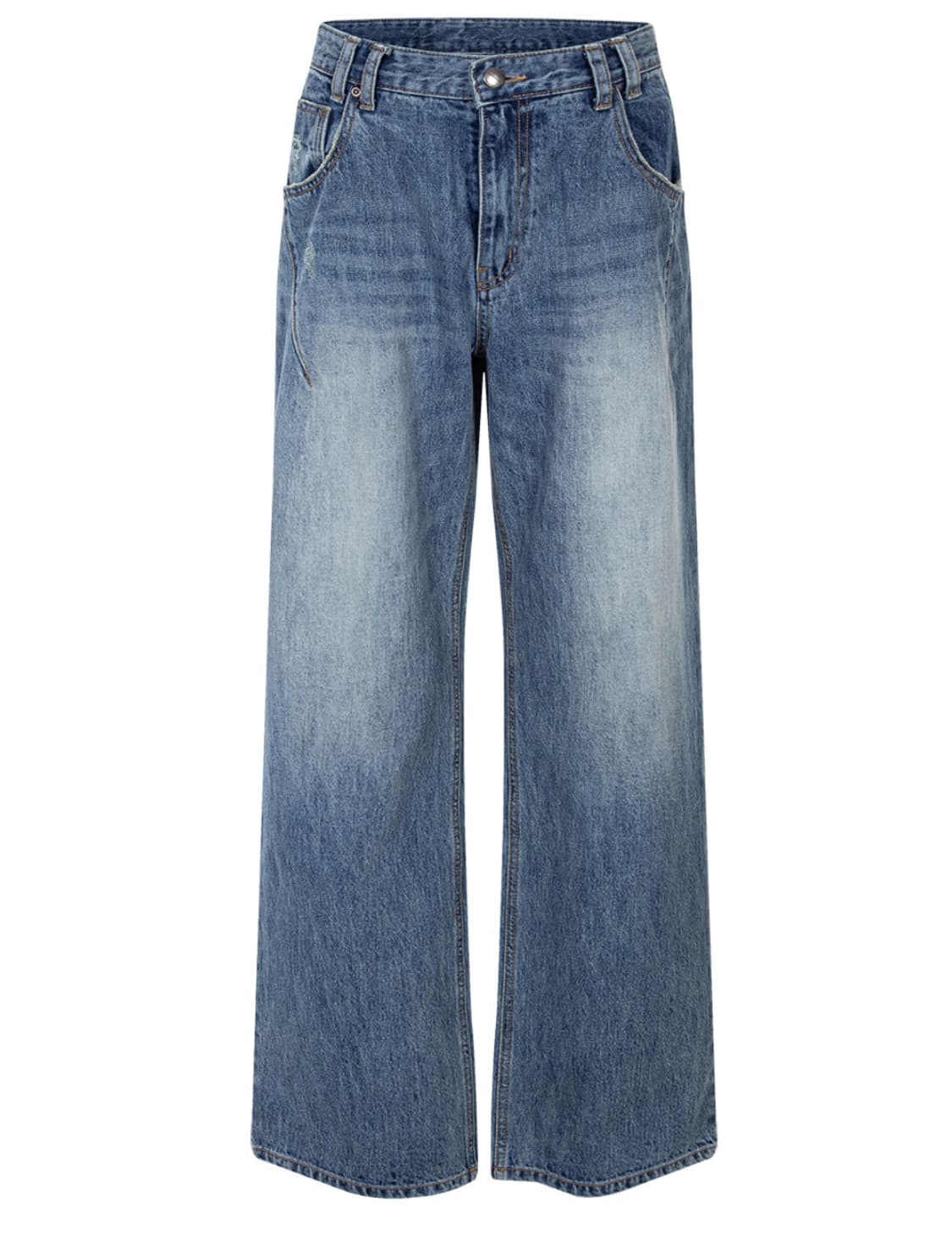플리즈노팔로우 25Damaged Washing Wide Denim 상품이미지2