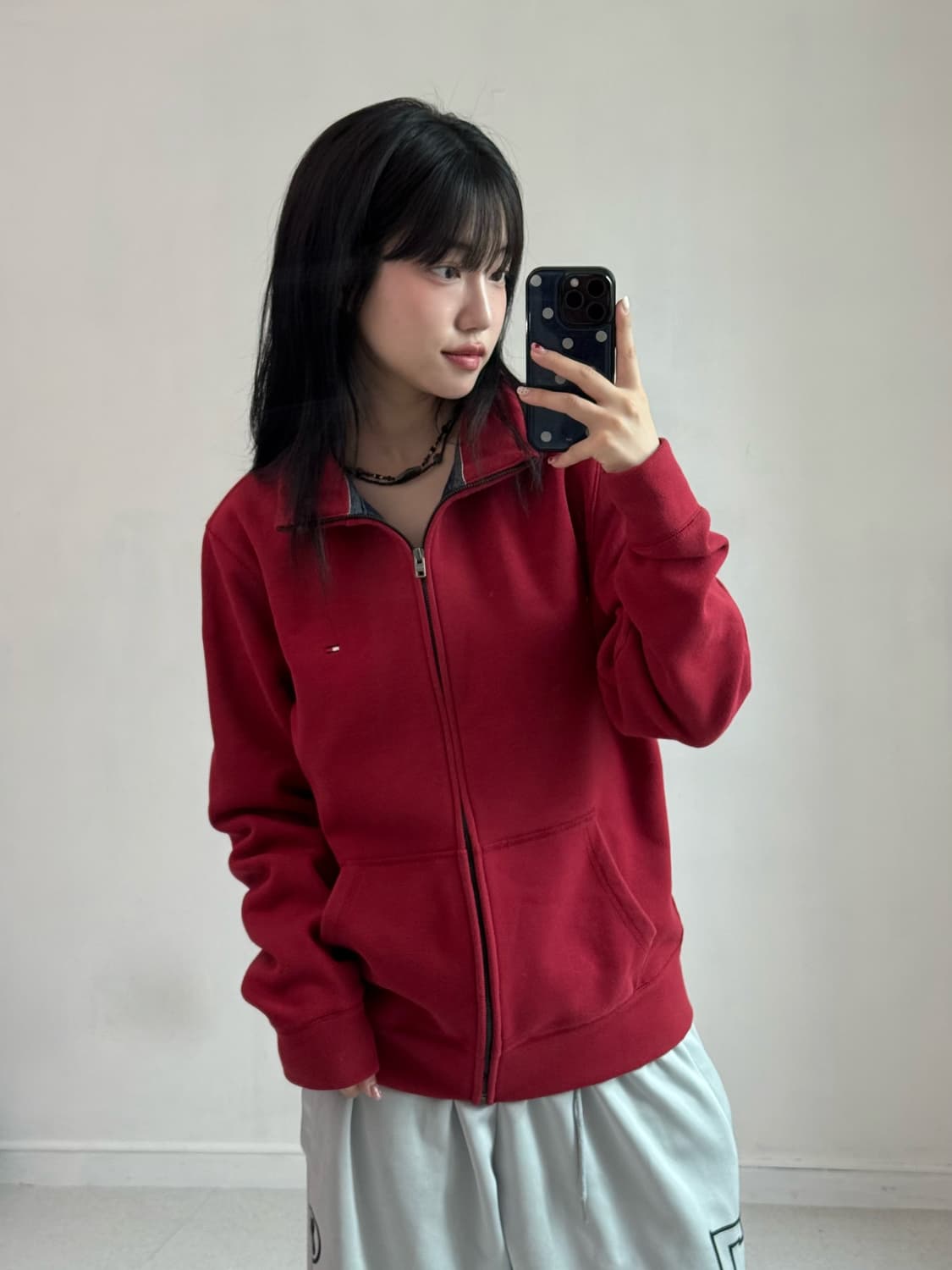 타미힐피거 레드 집업 상품이미지3