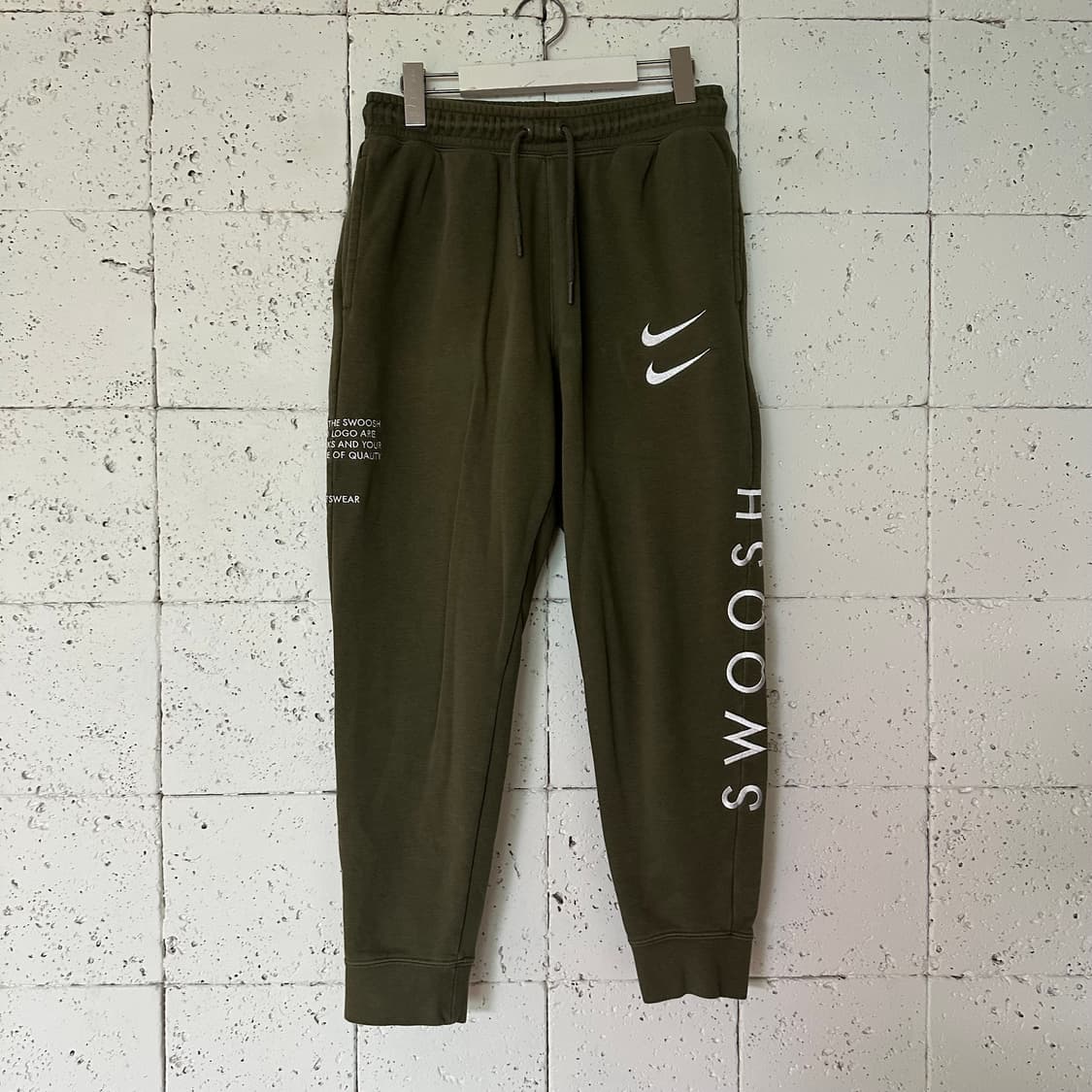M 나이키 맨투맨 조거팬츠 세트 카키 상품이미지5