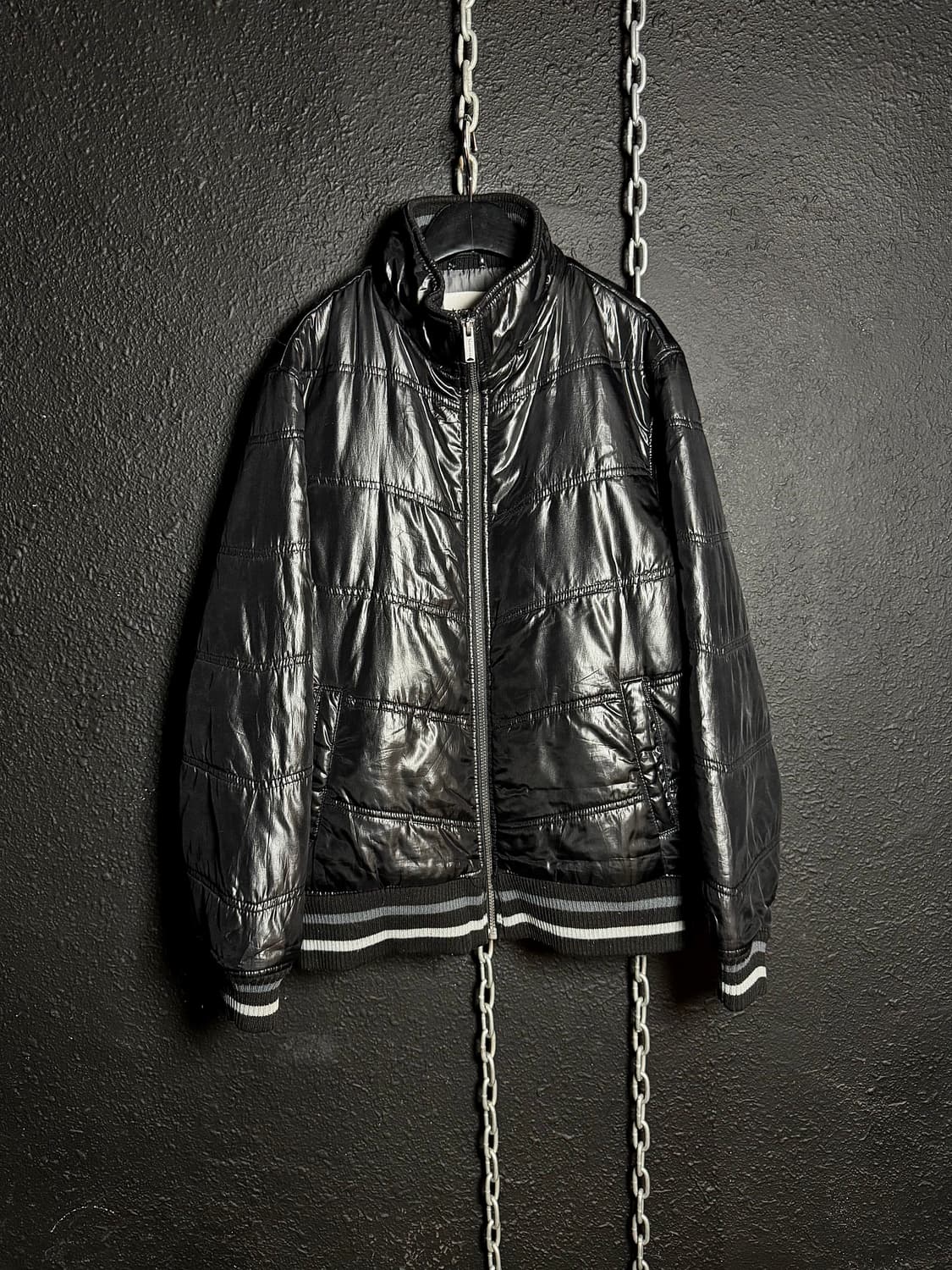 Converse - Black Stripe Rib Down Jacket  상품이미지1
