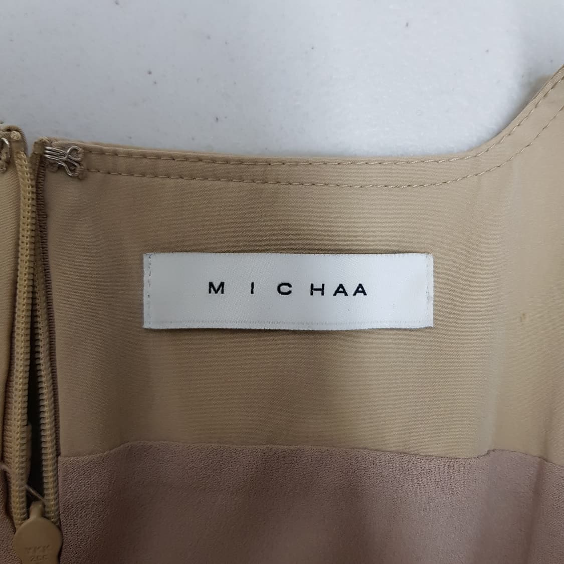 미샤 2024 스퀘어넥 벨트 A라인 롱 원피스 XS사이즈 상품이미지7