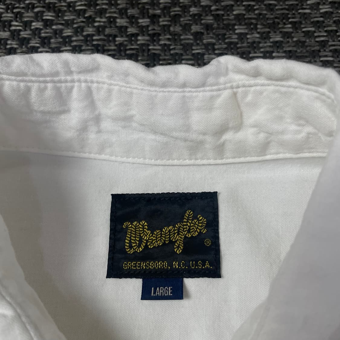 랭글러 화이트 투포켓 코튼 긴팔 셔츠 L 상품이미지4