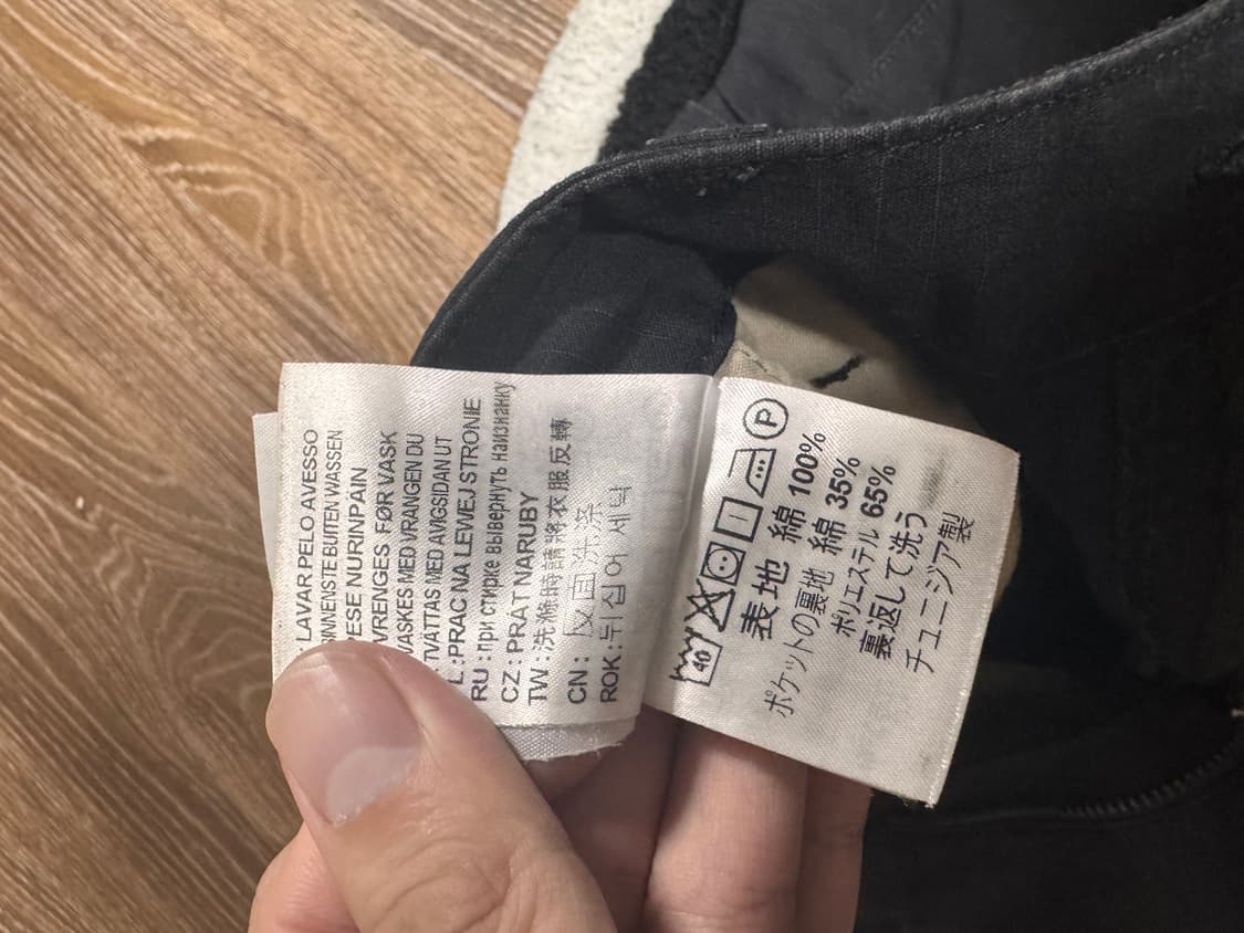 Carhartt/REGULAR CARGO PANT  BLACK 상품이미지4