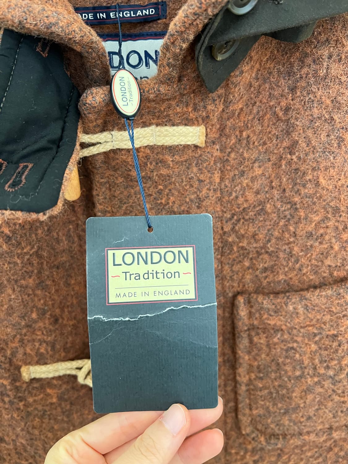 런던트레디션 더플 코트 오렌지 그레이 40사이즈 상품이미지5