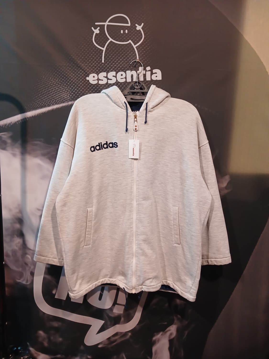 아디다스 스펠아웃 빅로고 오버핏 후드집업 상품이미지1