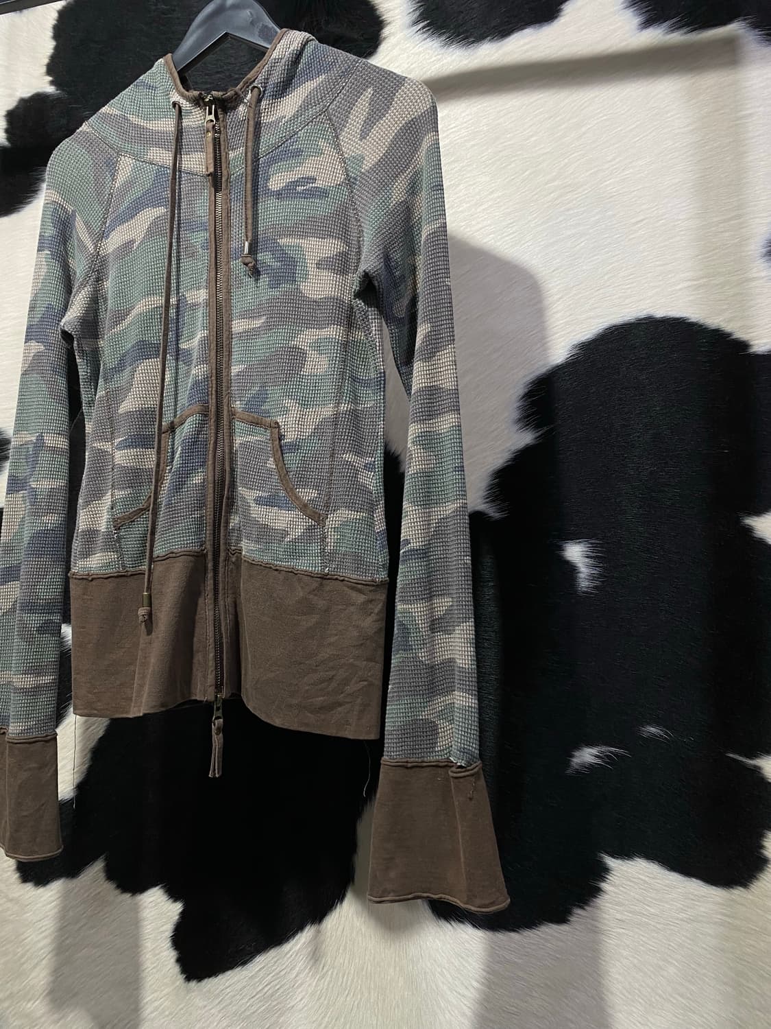 G.O.A 카모 와플 슬림핏 후드집업 상품이미지5