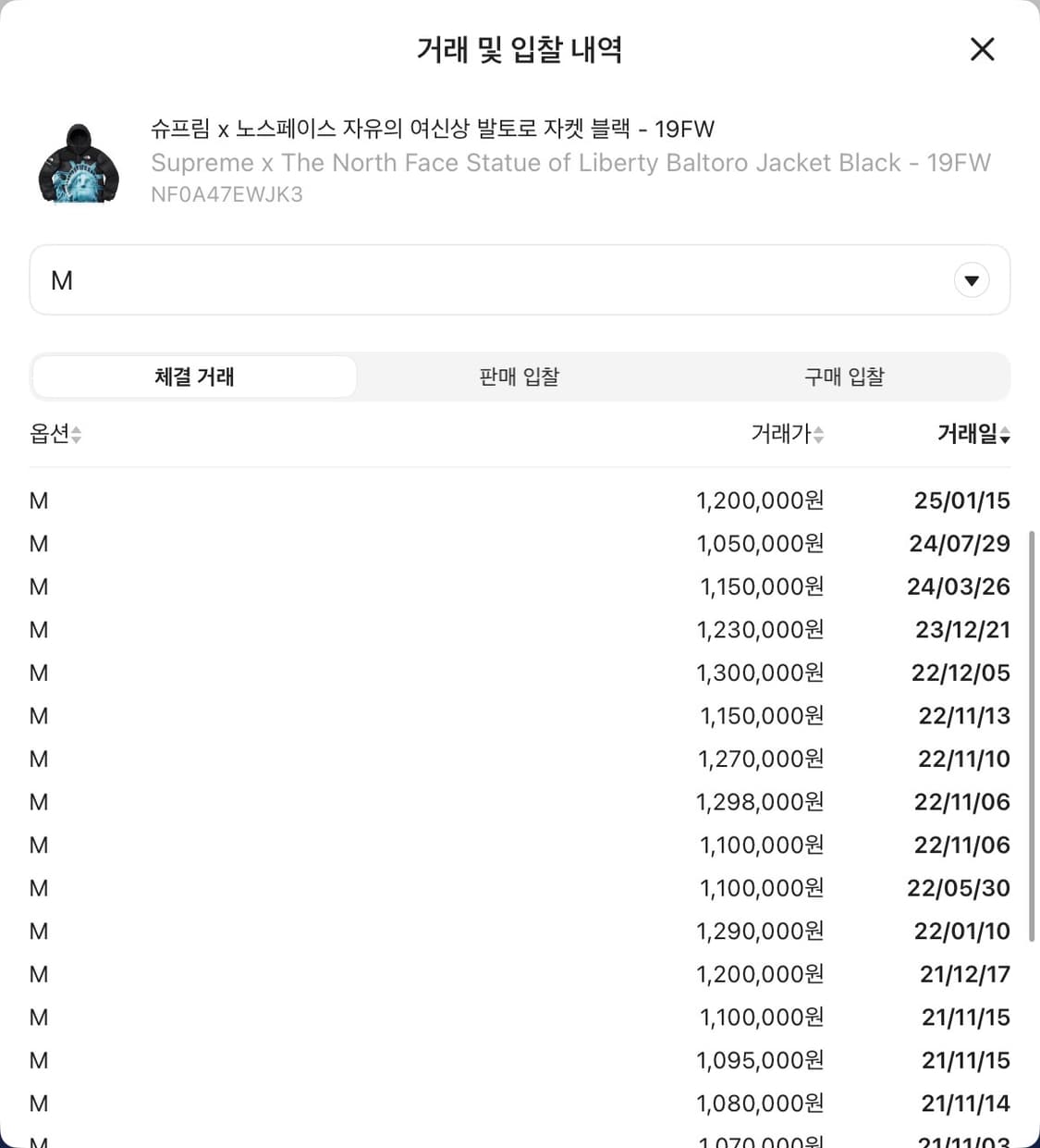 슈프림 x 노스페이스 자유의 여신상 발토로 자켓 M 상품이미지2