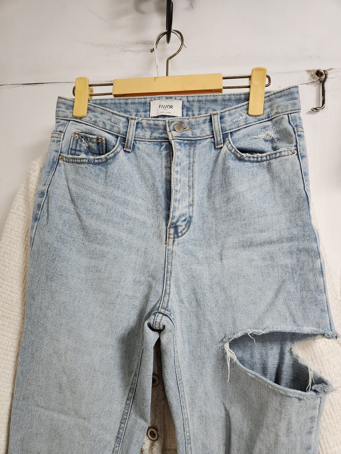 FAVOR 데미지 청바지 L(29) 상품이미지4