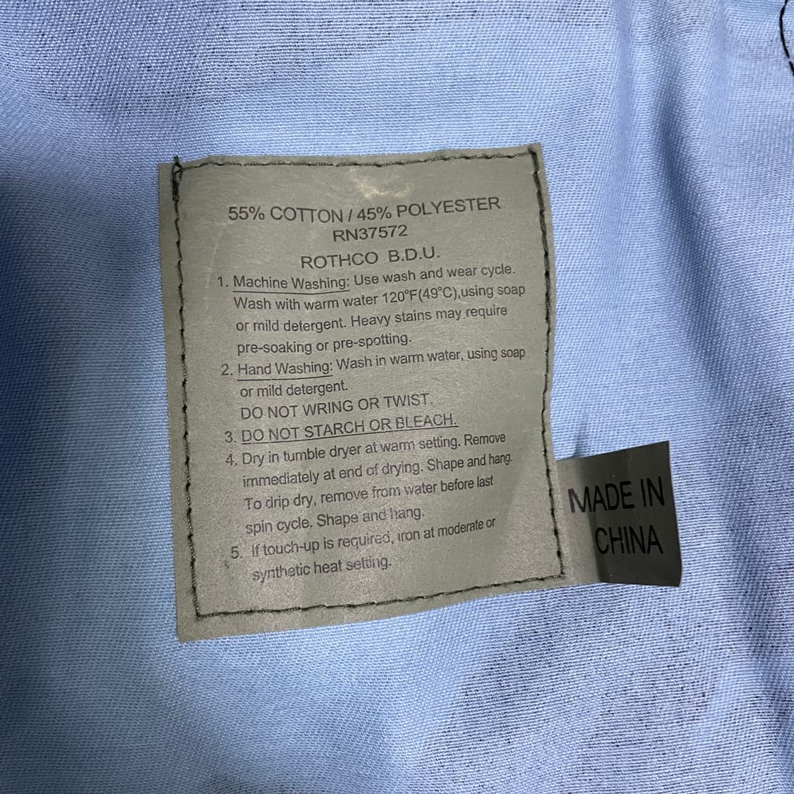 밀리터리 카모 셔츠 블루 상품이미지5