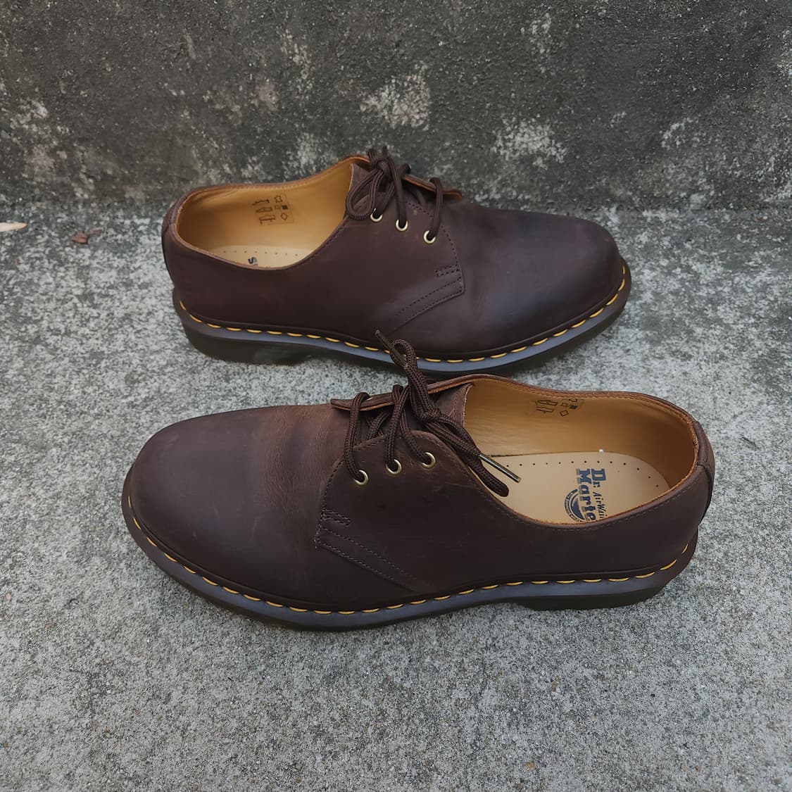 [9UK] 닥터마틴 1461 크레이지 홀스 레더 부츠 다크 브라운 상품이미지3