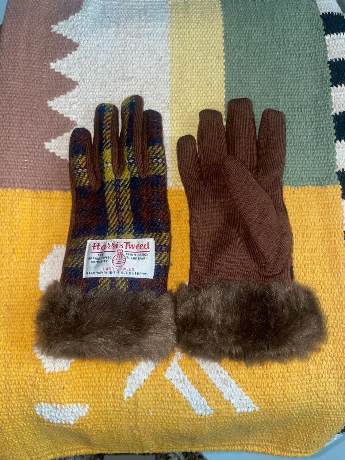 퍼트리밍 체크 장갑 상품이미지1