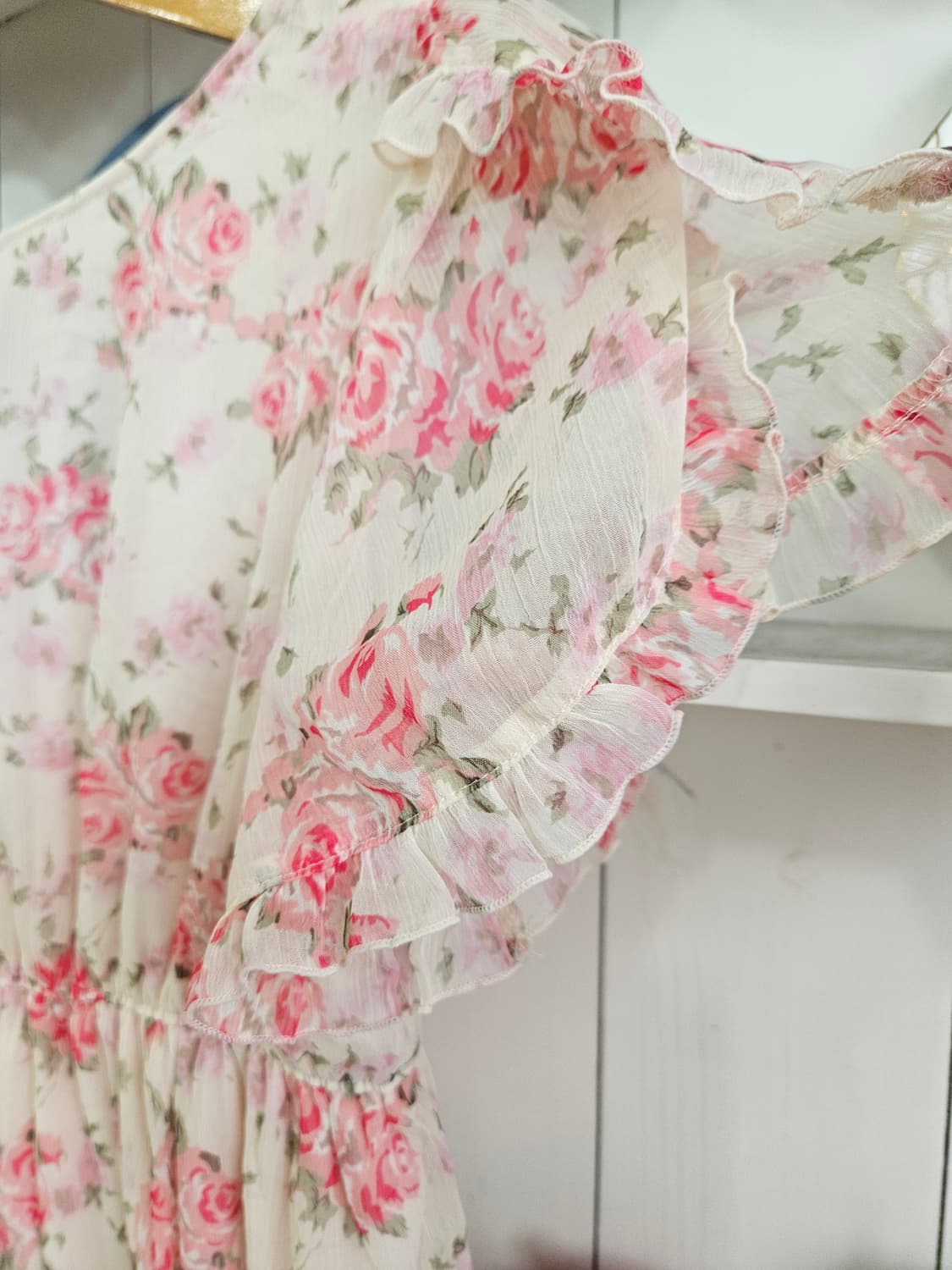 (LEST ROSE) 플라워 쉬폰 원피스 상품이미지4