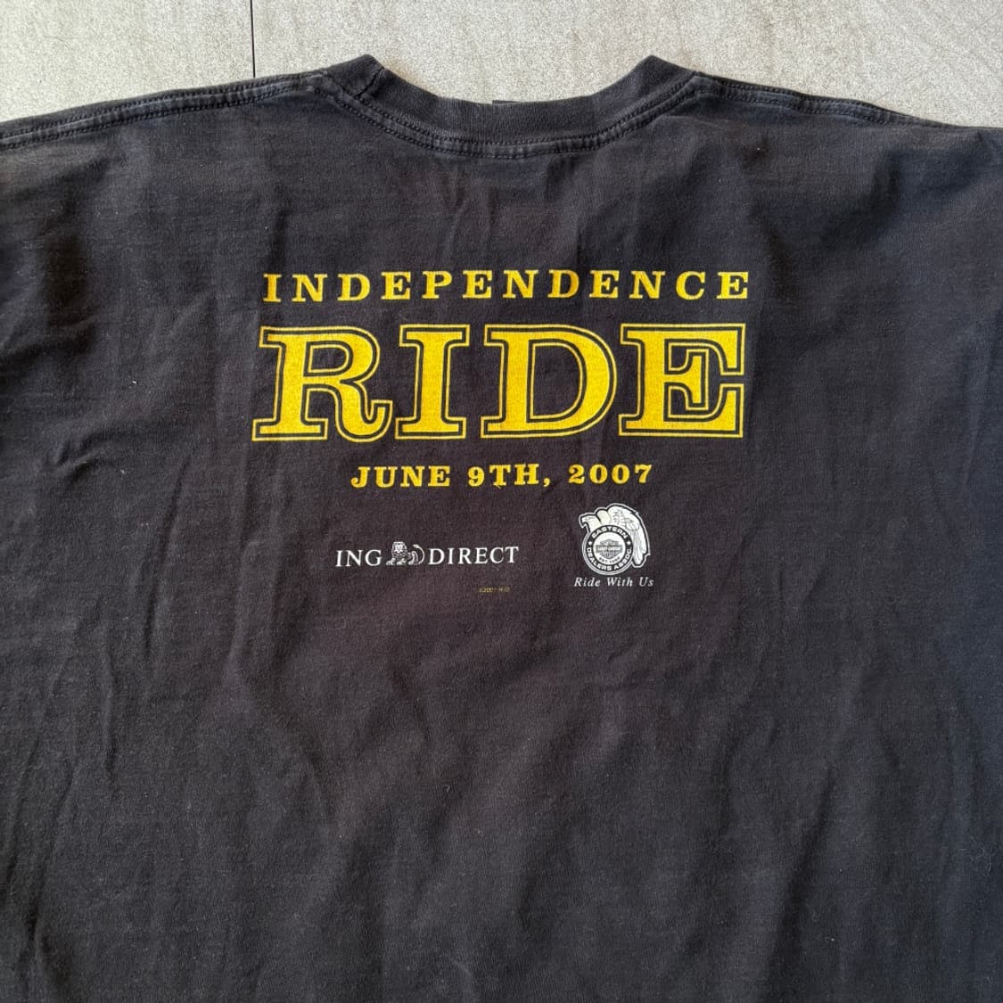 할리데이비슨 정품 미국 생산 블랙 골드 플레임 긴팔 티셔츠 상품이미지8