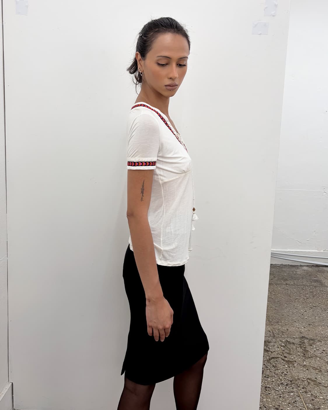 구찌 by 프리다 지아니니 2007S/S 에스닉 레이스업 탑 상품이미지3
