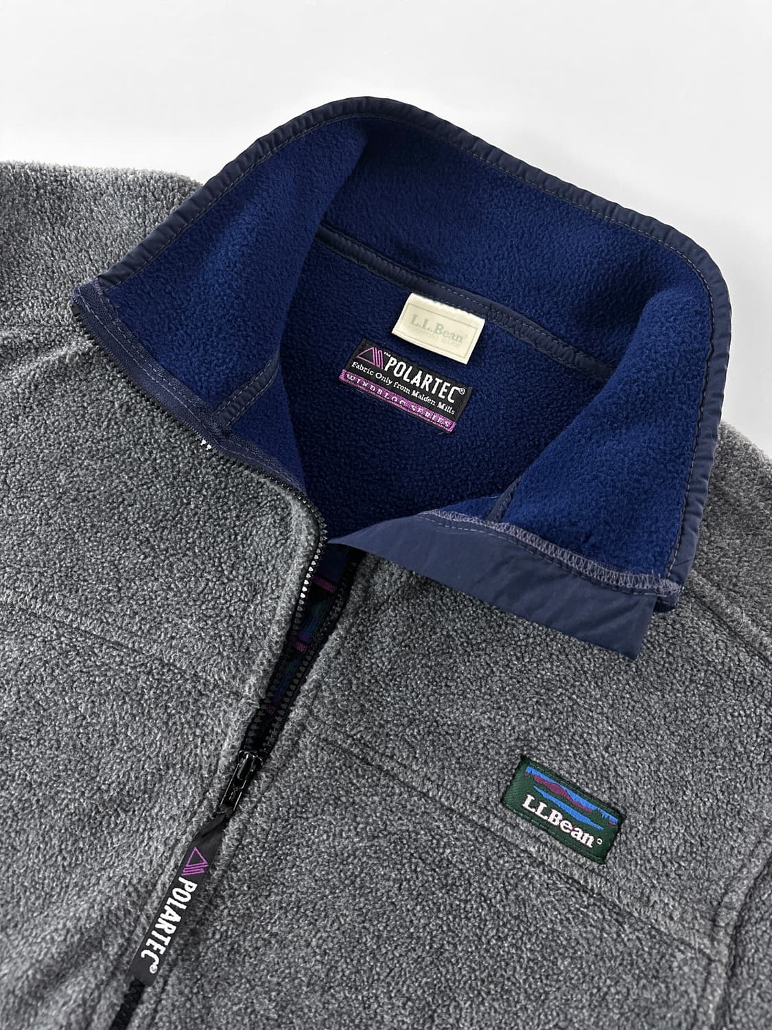 (Rare) 90s 빈티지 엘엘빈 지오메트릭 트림 플리스 자켓 상품이미지4